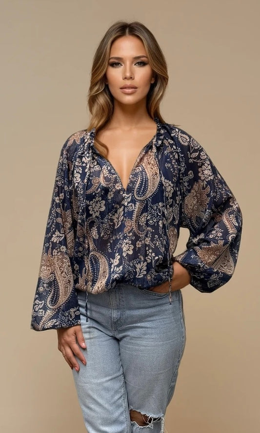 Bethany Paisley blouse