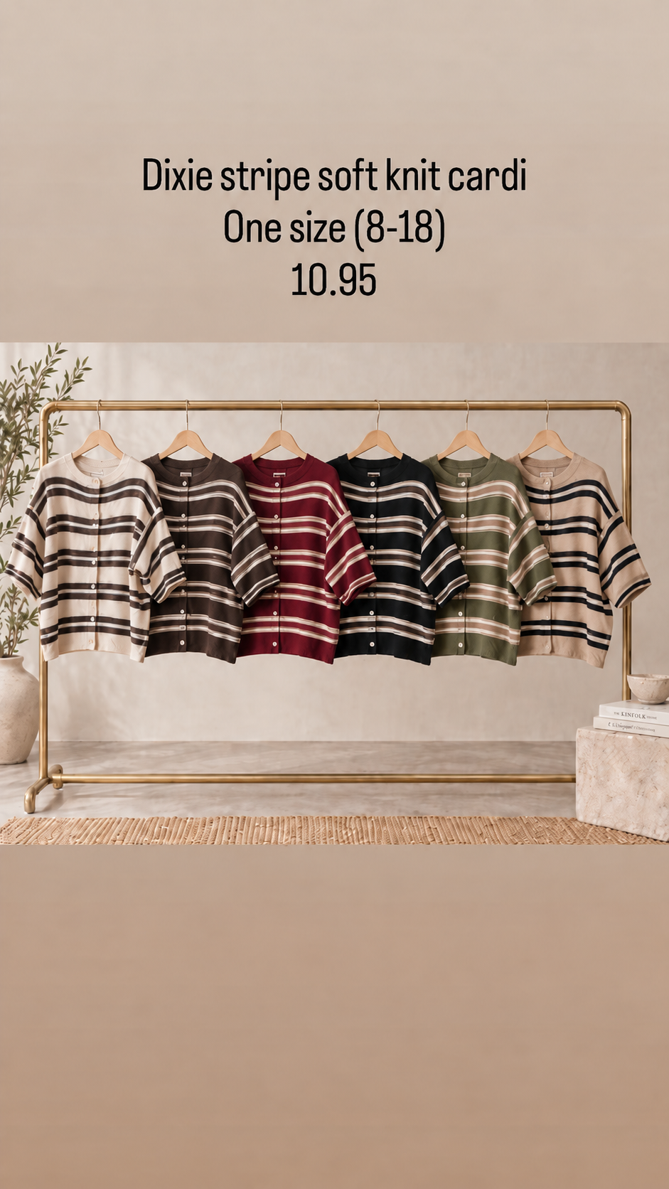Dixie Stripe soft Knit Cardi