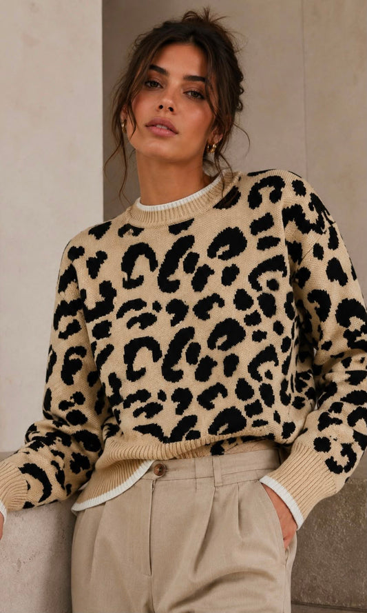 Autumn leopard Jumper
