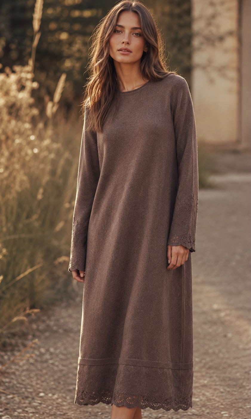 Audrey lace trim dress