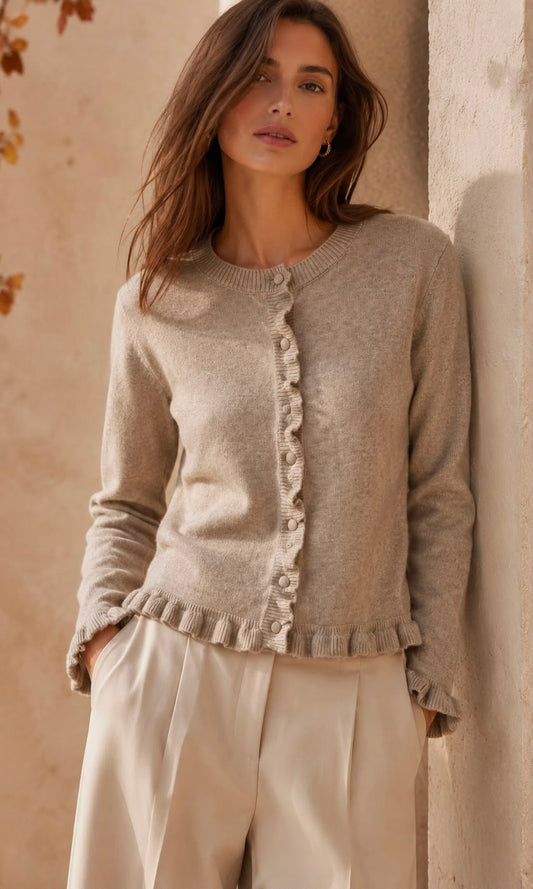 Josie ruffle edge cardi