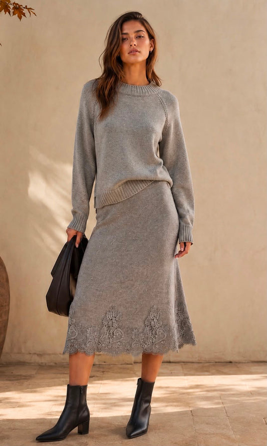 Wholesale Thea lace knit co-ord for Boutique Retailers - Catwalk style wholesale