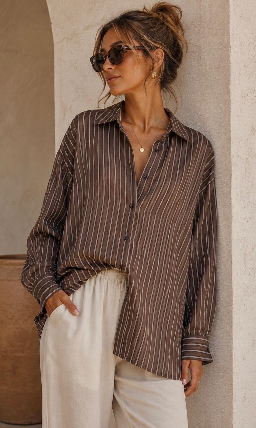 Wholesale ​Marina stripe shirt - Catwalk style