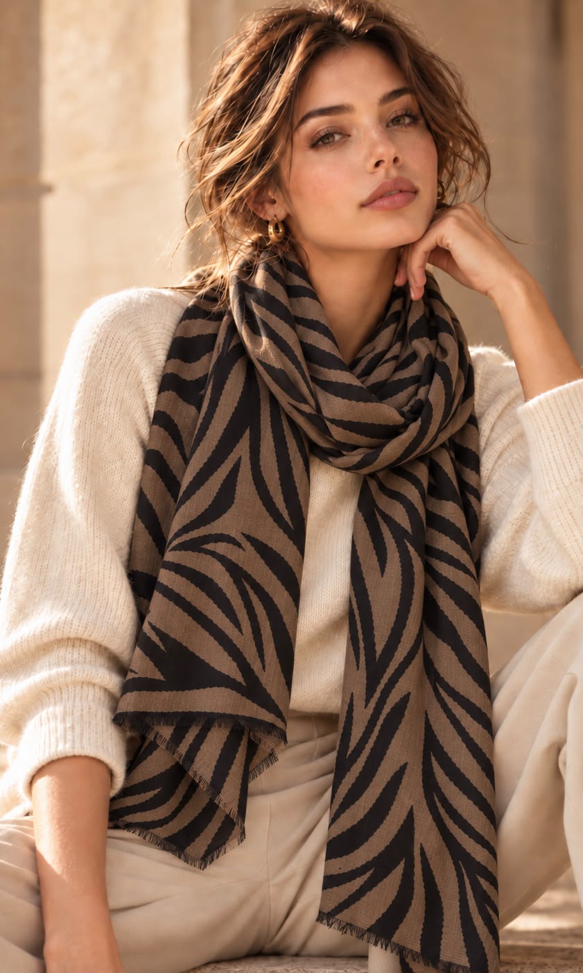 Zebra Print Scarf