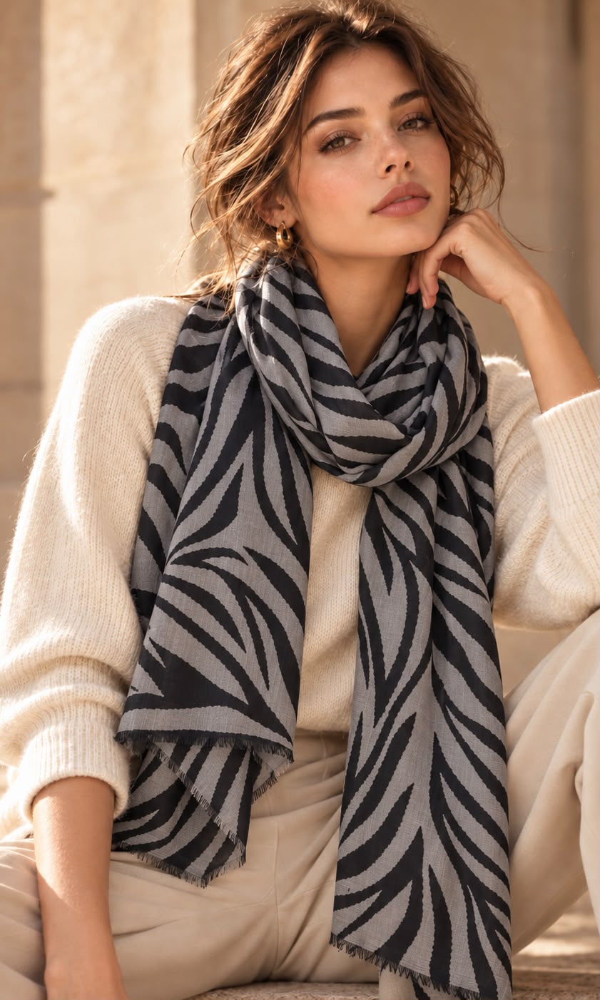 Zebra Print Scarf
