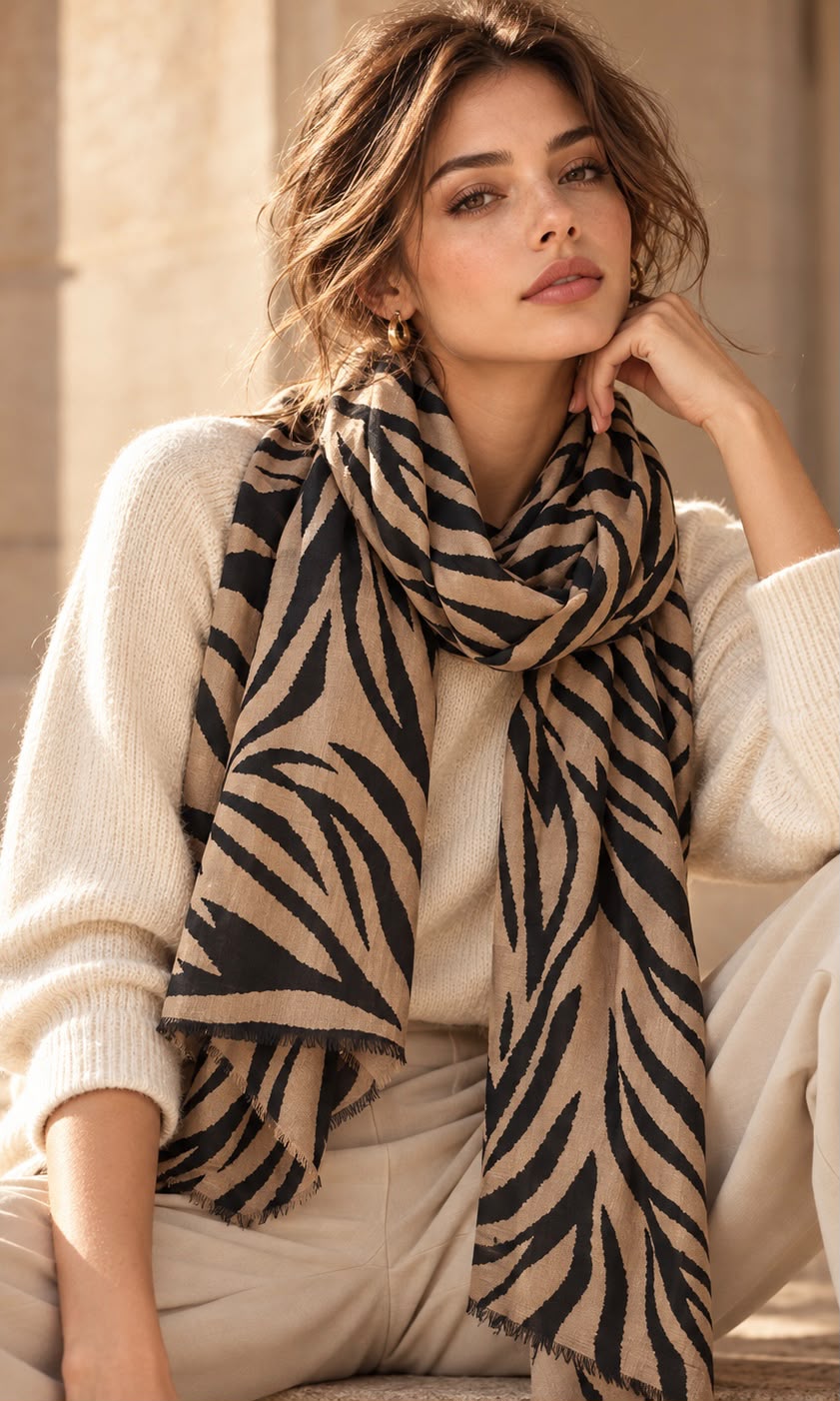 Zebra Print Scarf