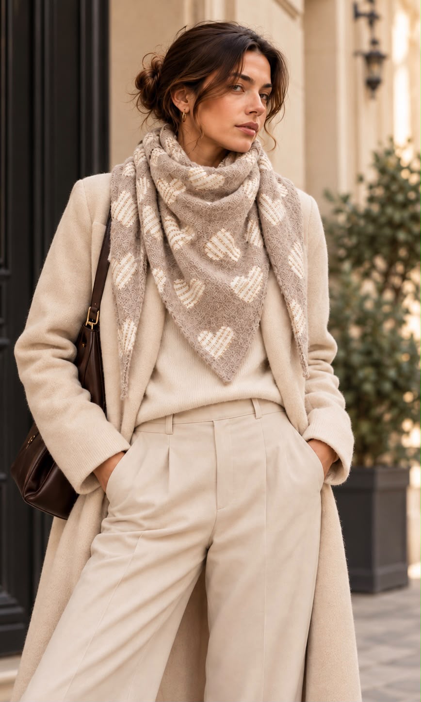 Philippa heart scarf