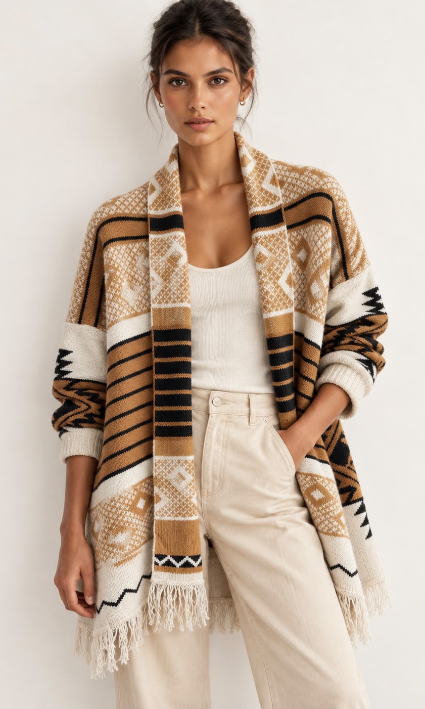 Racheal Aztec cardi