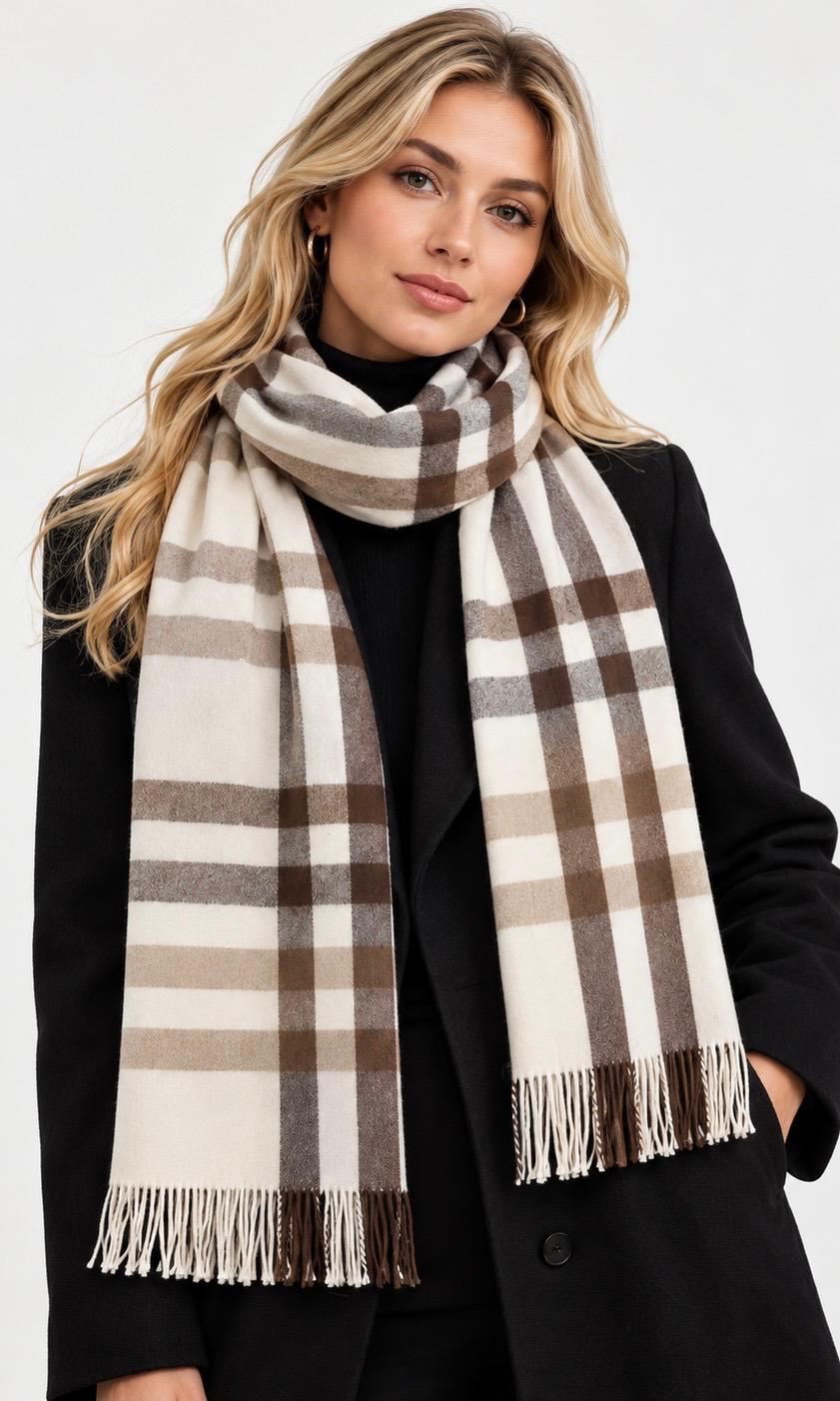 Sable tartan scarf