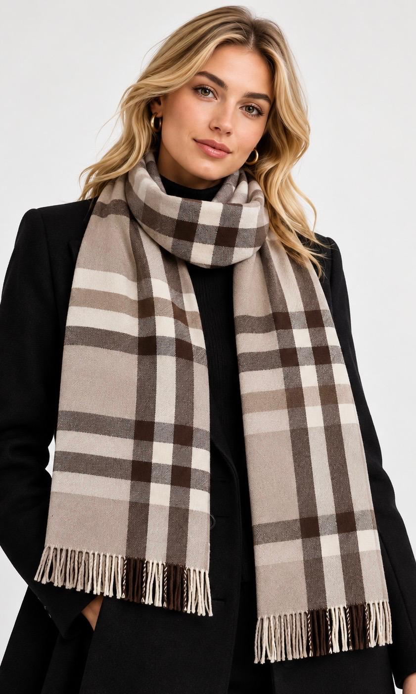 Sable tartan scarf