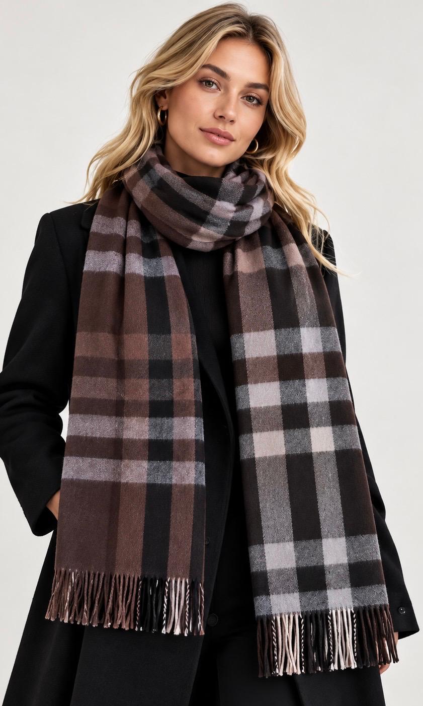 Sable tartan scarf