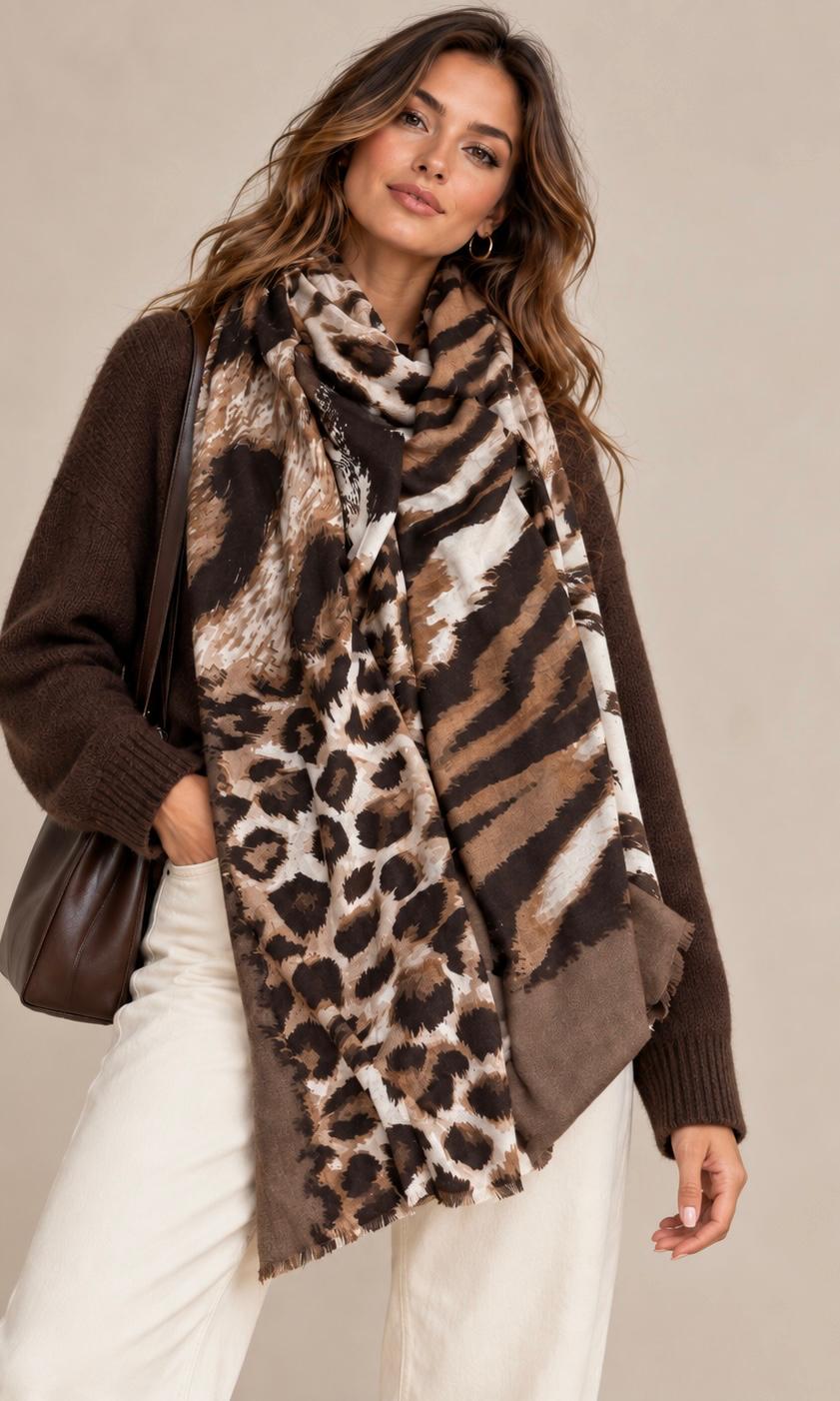 Animal print scarf