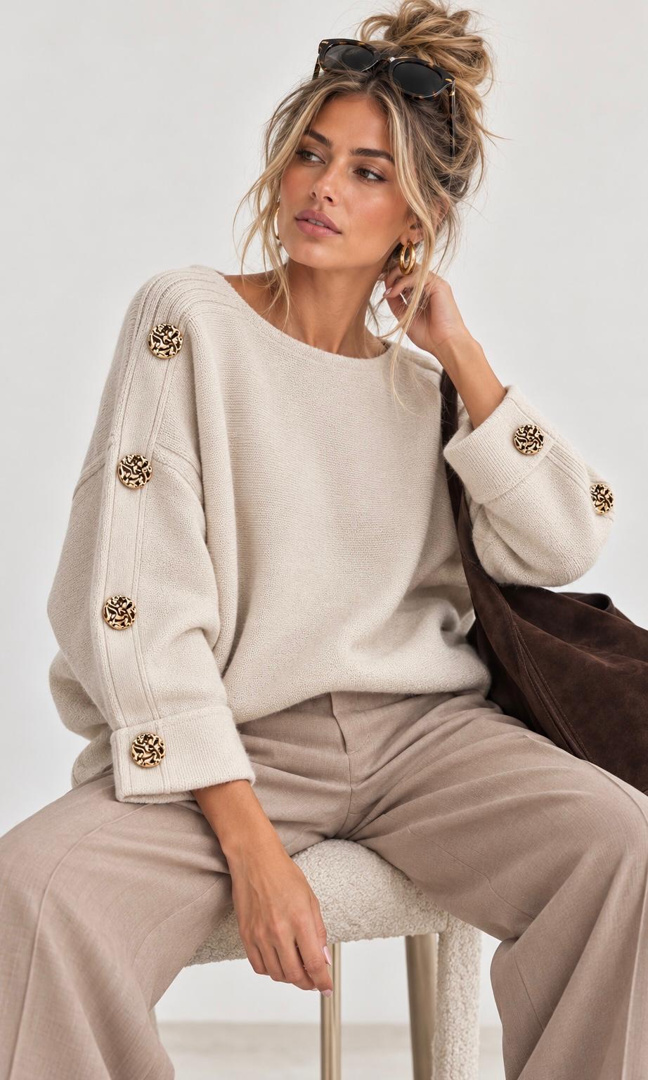 Sasha button jumper