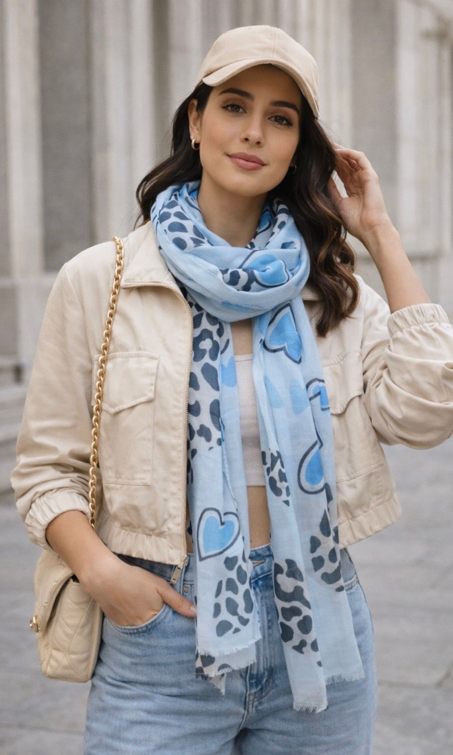 Leopard Heart scarf