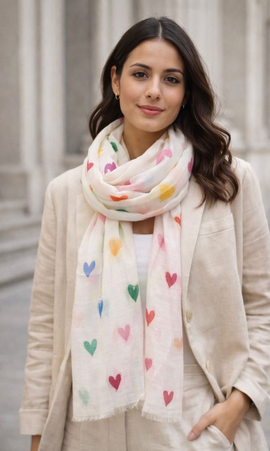 Hearts scarf