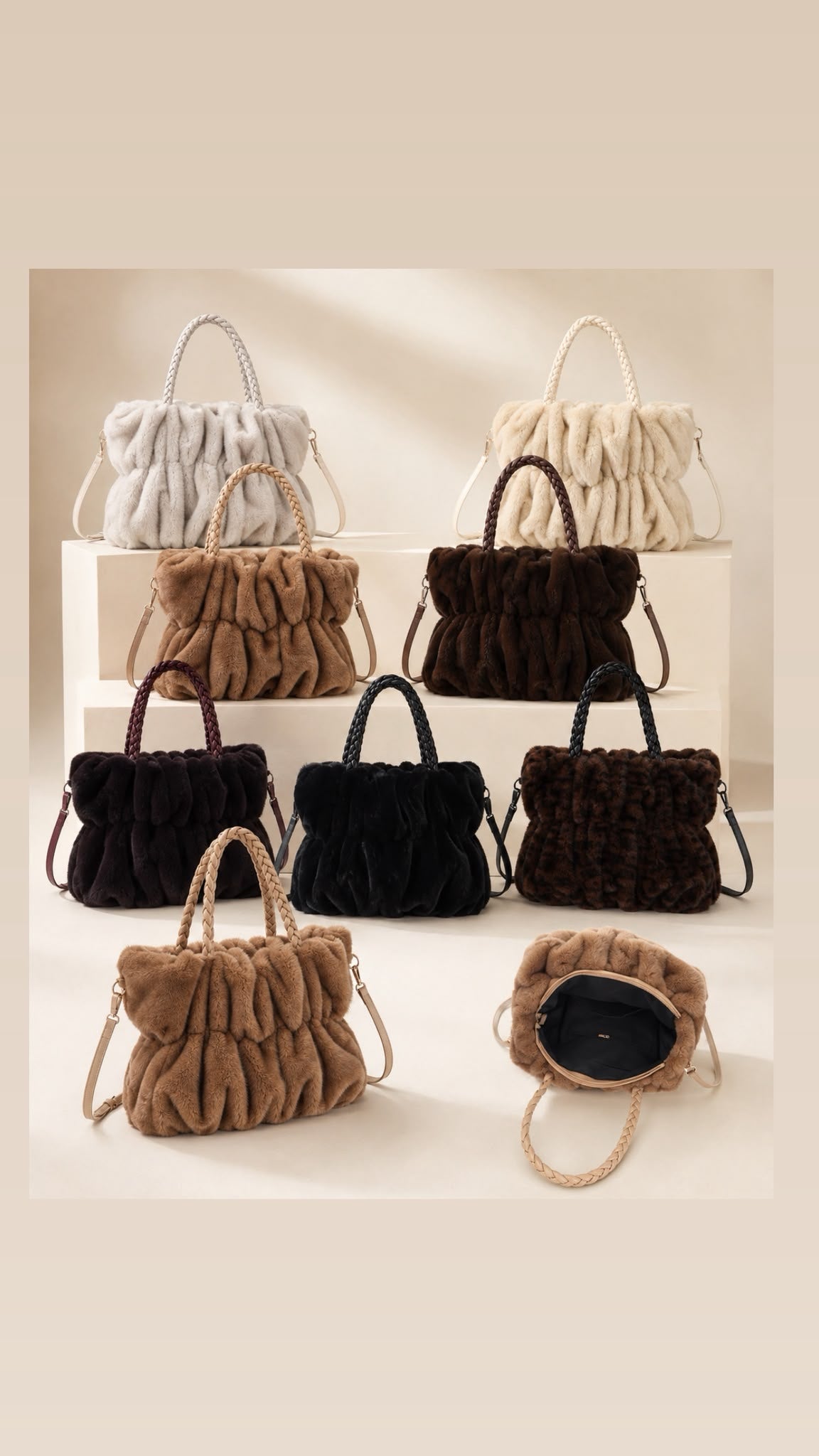 Duchess faux fur bag